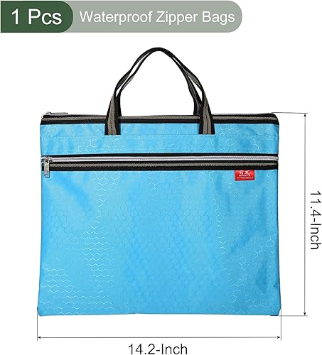 Miniatura 2 de YOKIVE Bolsa impermeable con cremallera, bolsa de almacenamiento para libros de documentos, bolsa organizadora de herramientas, ideal para la