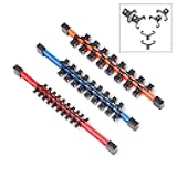 3Pcs Double Sided Socket Organizer, 1/4-Inch, 3/8-Inch, 1/2-Inch, Premium Quality Socket Holders