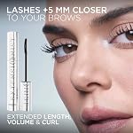 L’Oréal Paris Extensionist Mascara, Lengthening Mascara, Extension-like Length & Volume, For Sensitive Eyes, Clump-Free, Blackest Black WSH, 9.9 mL