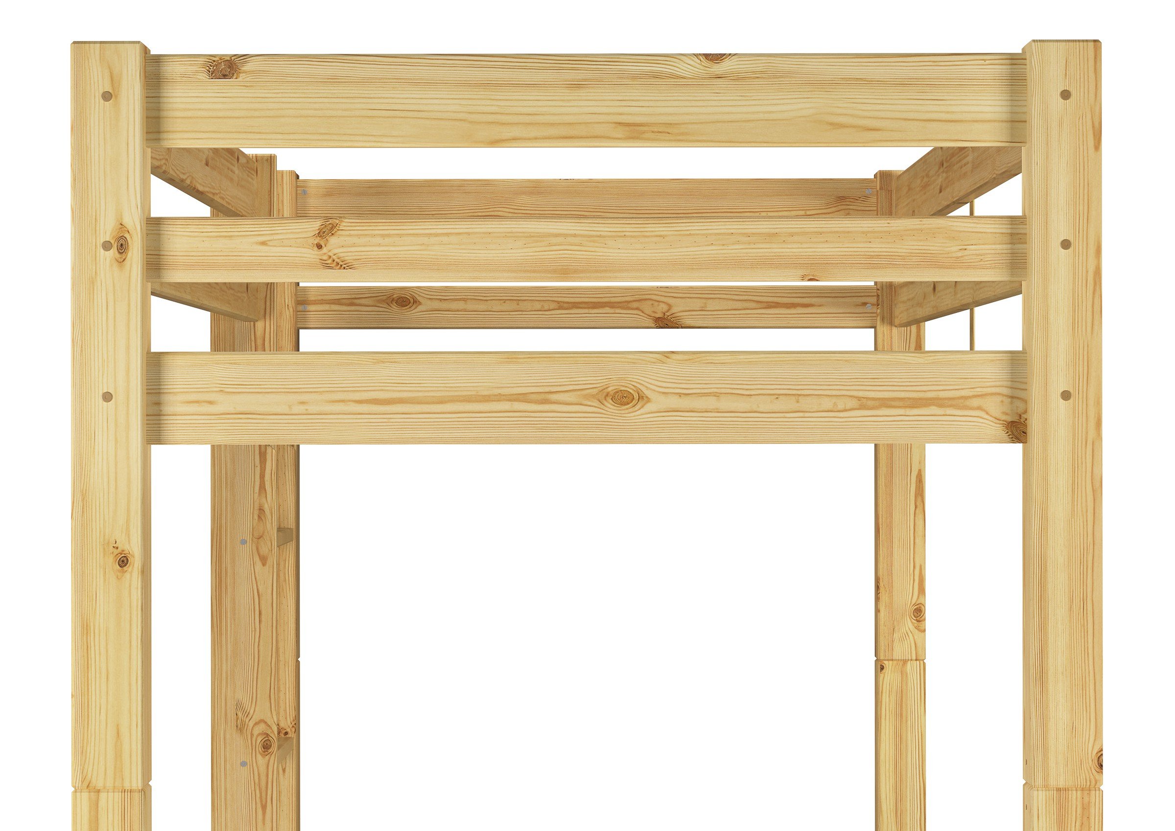 Erst-Holz®Kinderetagenbett 90 x 200 Kiefer in Natur 2 Rollroste
