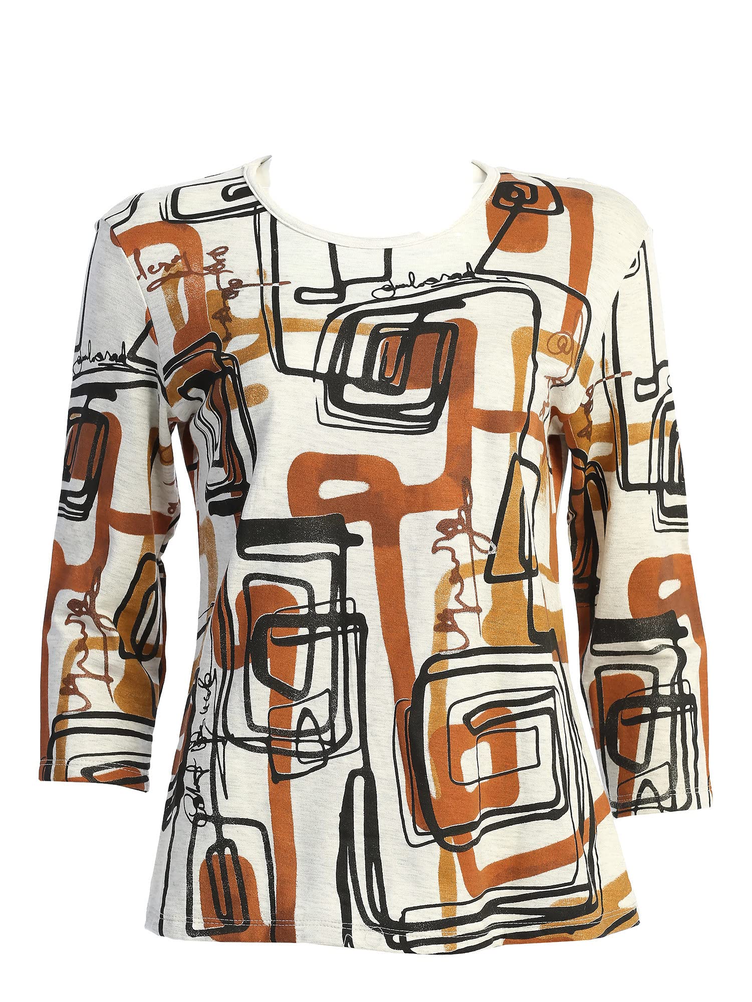 Jess & Jane Women's Via Roma Cotton Tee Shirt Top