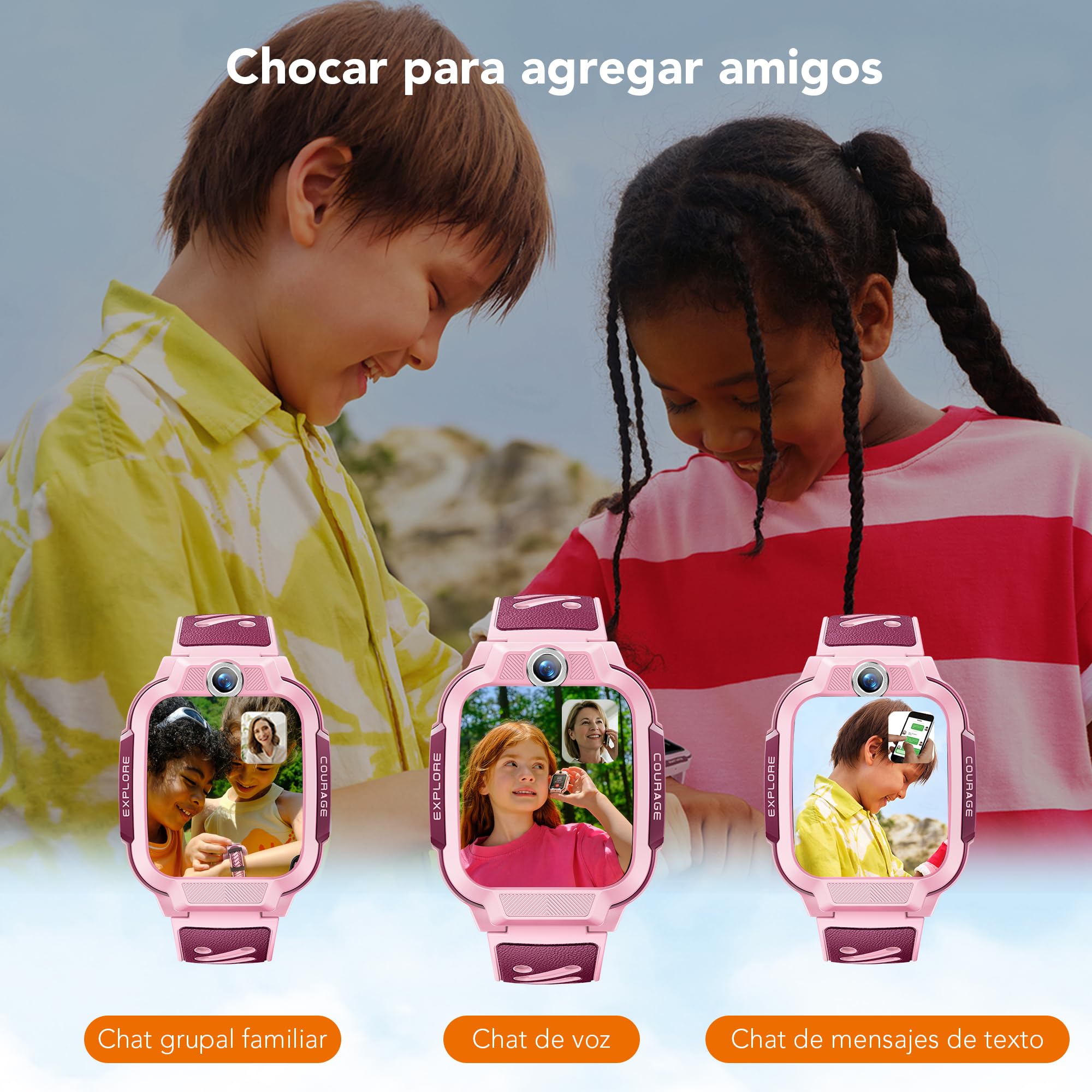 imoo Z3 Reloj Inteligente Niño, Kids Smartwatch con GPS Mundial, SOS, Control Parental, IP68, Modo Colegio, Video Llamadas HD, Voz, Chat, Pantalla1.5, 8GB, Vib, SIM, Reloj Niños Localizador