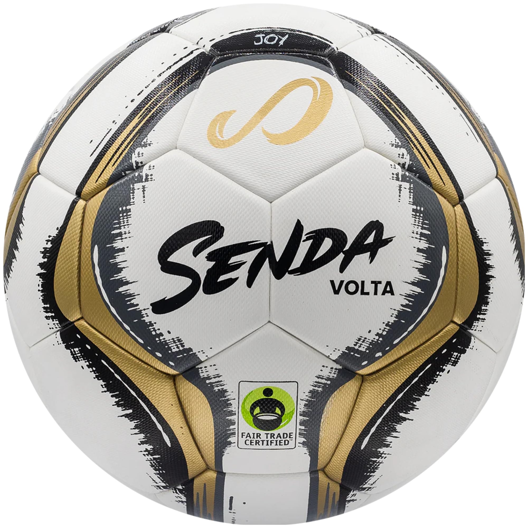 Senda Volta Premier Soccer Ball, Fair Trade Certified, Gold/Grey, Size 5 (Ages 13 & Up)
