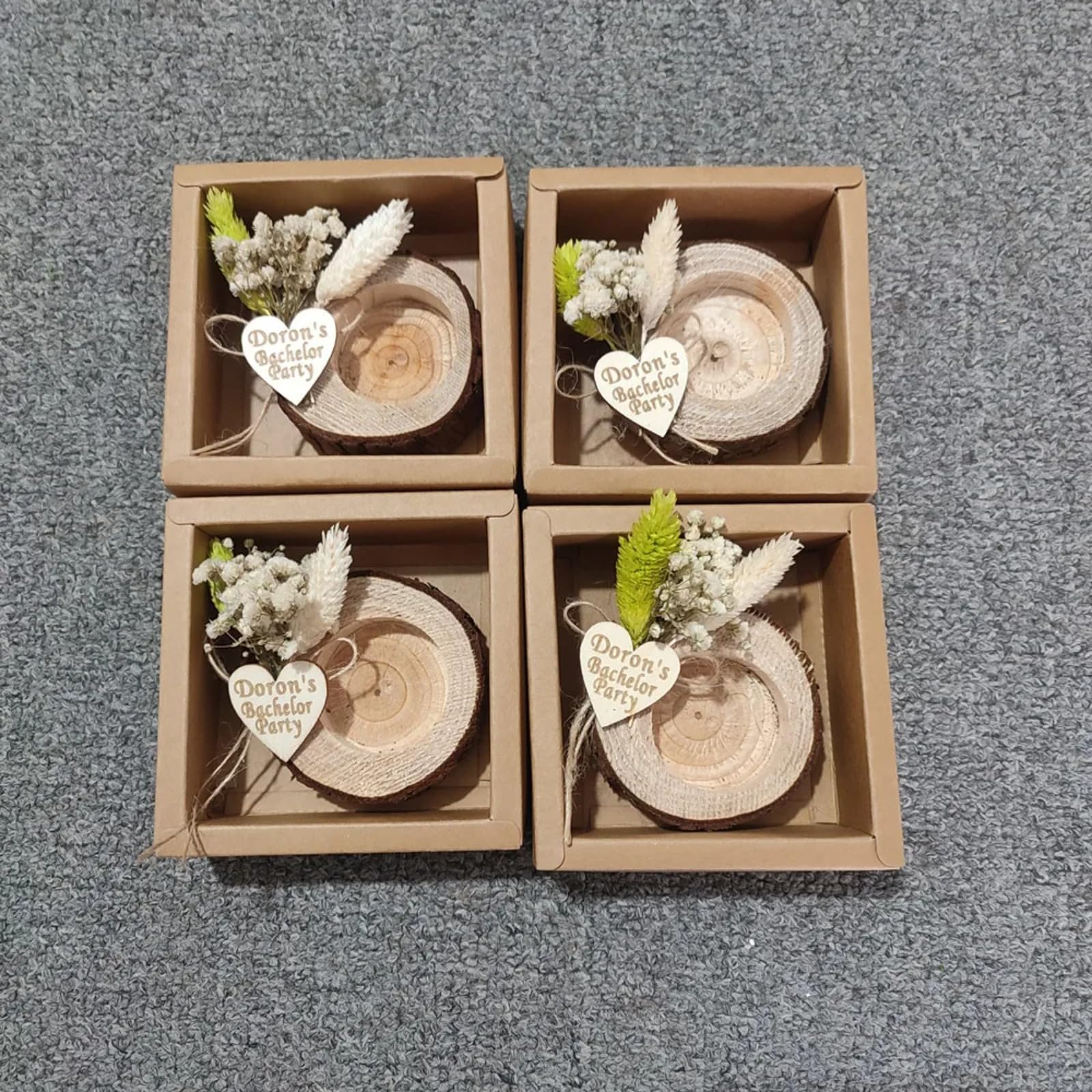Personnalisée Bougeoirs en Bois pour Bougies Chauffe-Plat, Personnalisée Bougie,étiquette Personnalisée Mariage,Bougies De Mariage pour Invités,Bougeoirs,Décorations De Mariage. (10pcs)