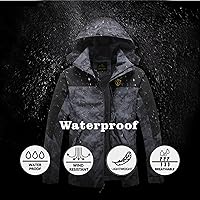 Vista 46 de GIISAM Chaqueta de lluvia para hombre, impermeable, ligera, para exteriores, rompevientos con capucha