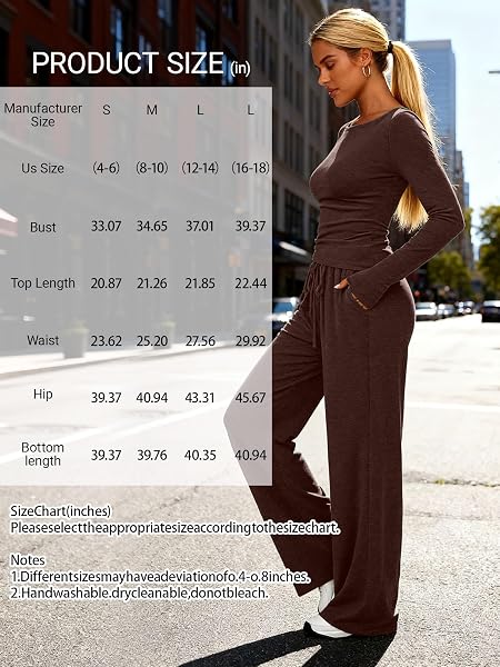 Set felpa da donna a maniche lunghe, scollo rotondo, crop top, gamba larga, casual, set da salotto - 5