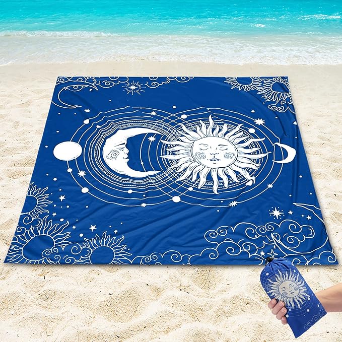 WIWIGO Beach Blanket Sandproof Extra Large Beach Mat Adults