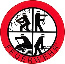 Feuerwehr Aufkleber - DFV - Signet-Klebeplakette 90 mm außenklebend