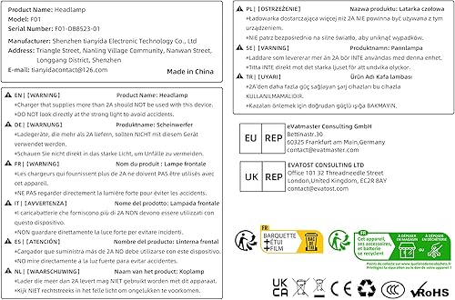 Miniatura 9 de DARKBEAM Faro LED de alto lúmenes, recargable por USB, doble luz para casco duro con sensor de movimiento, luz roja de advertencia hacia arribaabajo