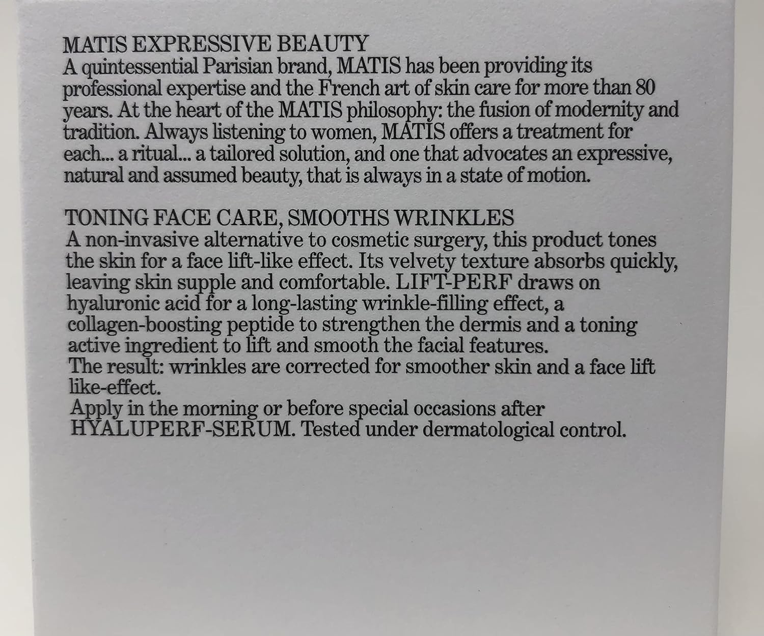 MATIS PARIS - Reponse Corrective - LIFT-PERF/Lifting Performance CREAM #A1010061