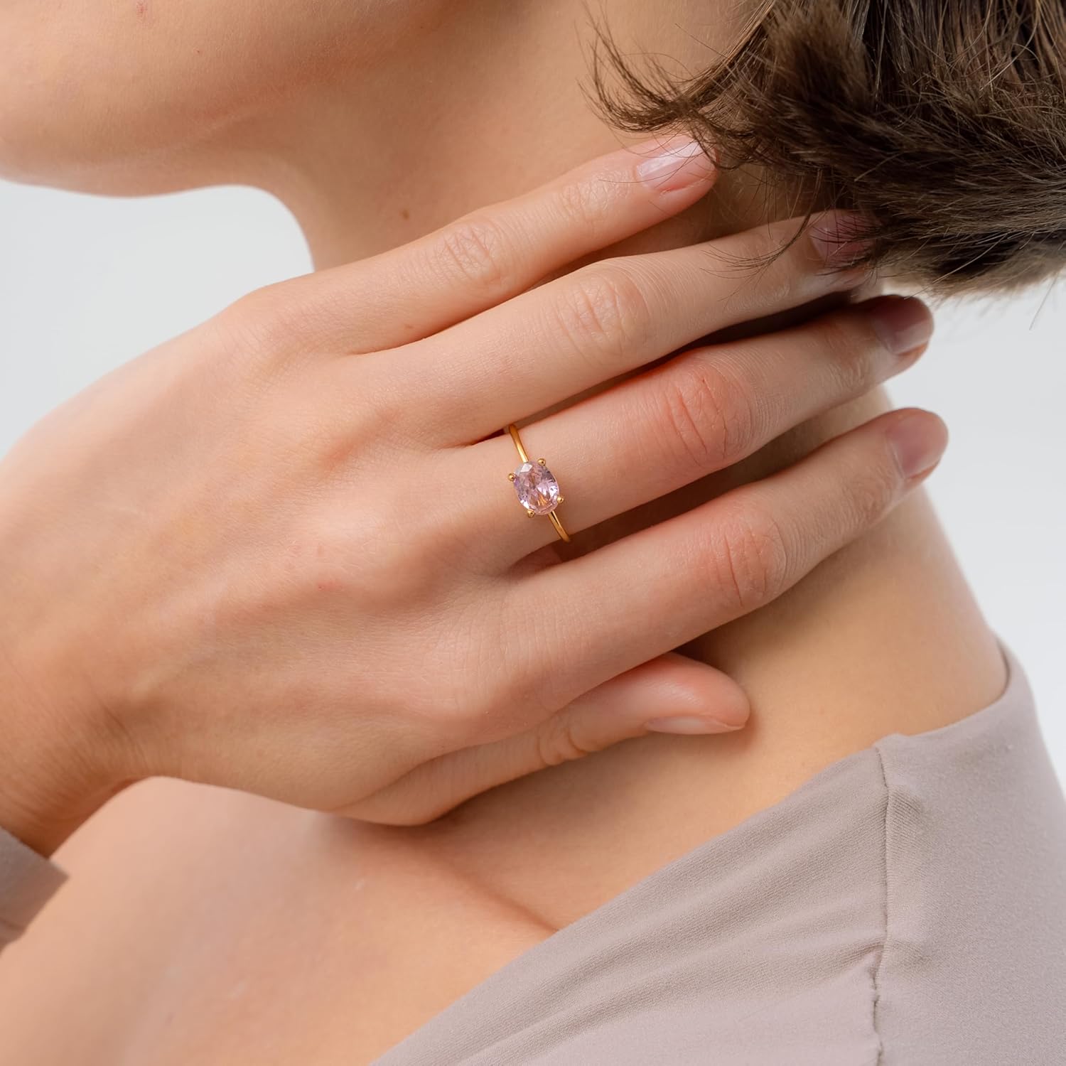 Rings for Women Non Tarnish | Adjustable Rings for Women | Waterproof 18K PVD Plated Rings | Gold Cubic Zirconia Rings | Gold Rings - Image 3