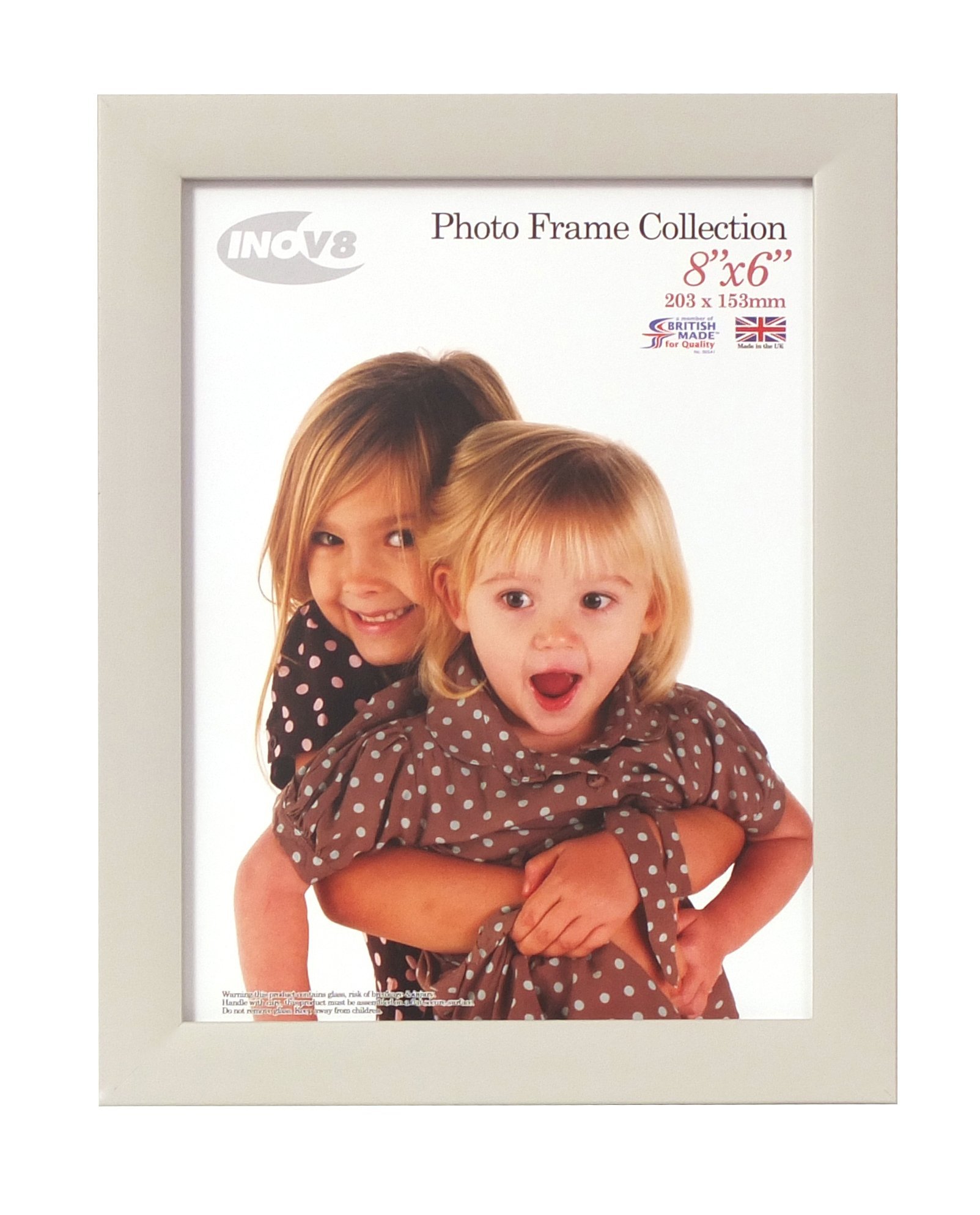 Inov8 Framing PFVS-SOGR-86 British Made Traditional Picture/Photo Frame, Soft Grey, 8x6 inch