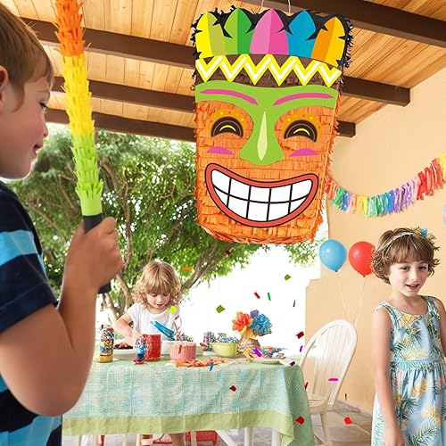 Miniatura 274 de WERNNSAI - Piñata de sirena plegable, piñata de cumpleaños con flecos que incluye cuerda para jalar, venda y bate. Decoraciones