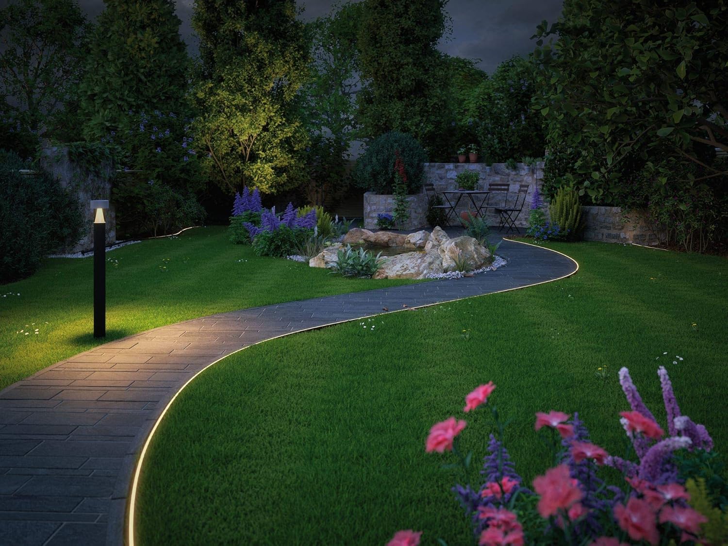 Paulmann 94191 Plug & Shine LED Exterior luminaire Flexible neon Strip incl. 1x31 watt IP67 dimmable Outdoors White Garden luminaire Plastic Garden Light 3000 K - Image 4