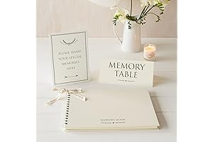 ANG &DOVE Comfort Funeral Memory Book Ivory