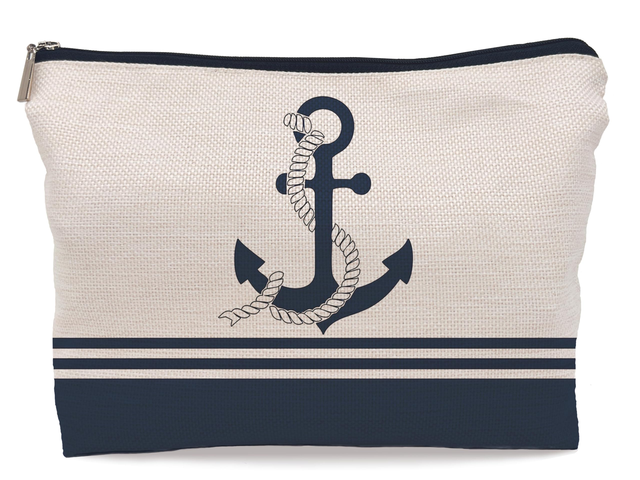 Lacosu Anchor Makeup Bag,Anchor Makeup Bags For Women,Kate Spade Makeup Bag,Lake Lover Gifts Makeup Bag,Cool Gifts For Boat Owners?Boating Gifts