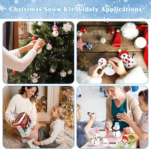 Miniatura 6 de Kit de 24 unidades de muñeco de nieve de arcilla para modelar, muñeco de nieve para manualidades, manualidades de Navidad para niños, manualidades