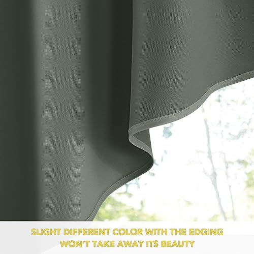 Miniatura 5 de NICETOWN Cortinas estilo cascada para dormitorio, cortinas de ventana con bolsillo para cortinero, cortinas de oscurecimiento de habitación para
