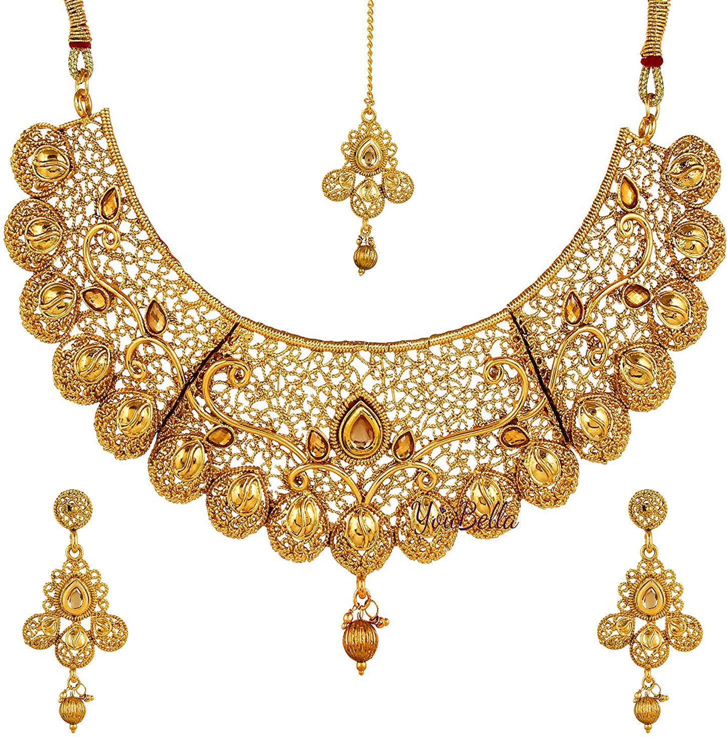 YouBella Valentine Gifts Jewellery Gold Plated Necklace Jewellery set for women with Earrings For Girls/Women (Choker2) (B078BHMS9Z) Amazon Price History, Amazon Price Tracker