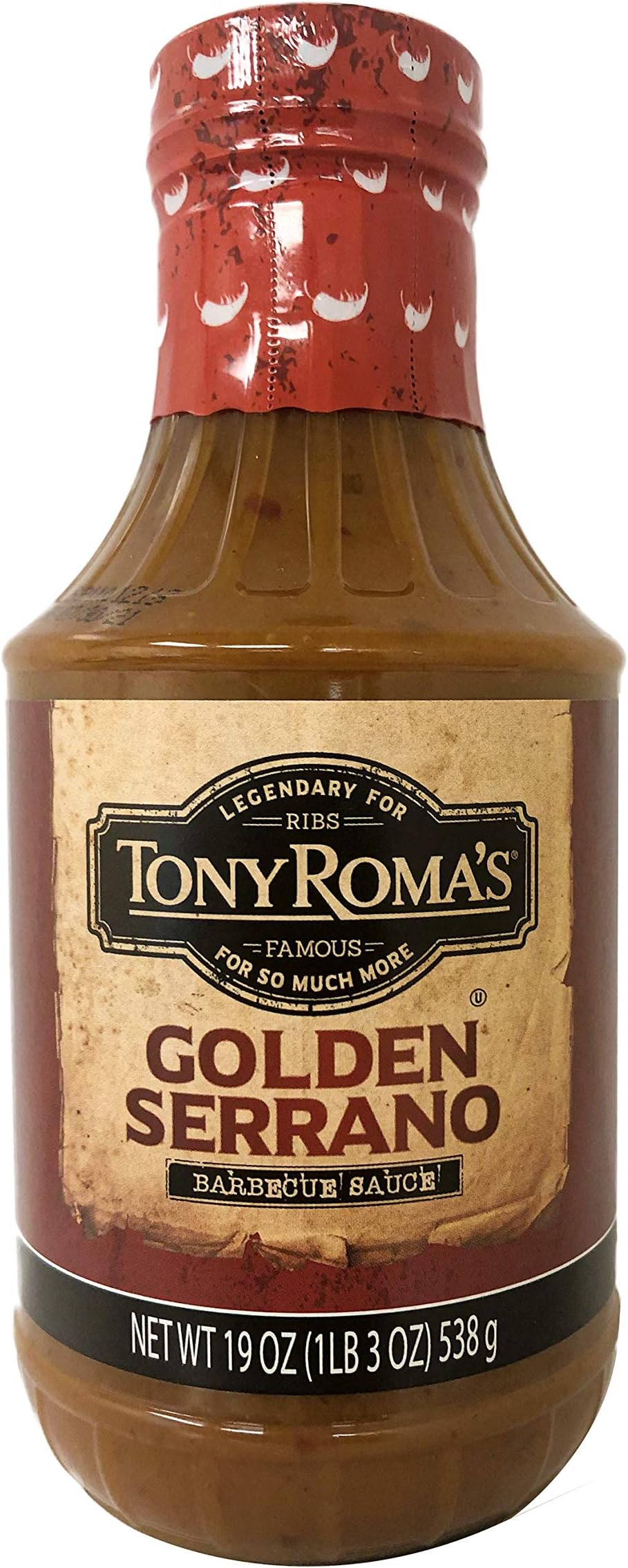 Tony Roma's Golden Serrano Bbq Sauce, 19 Ounce (Pack Of 6)