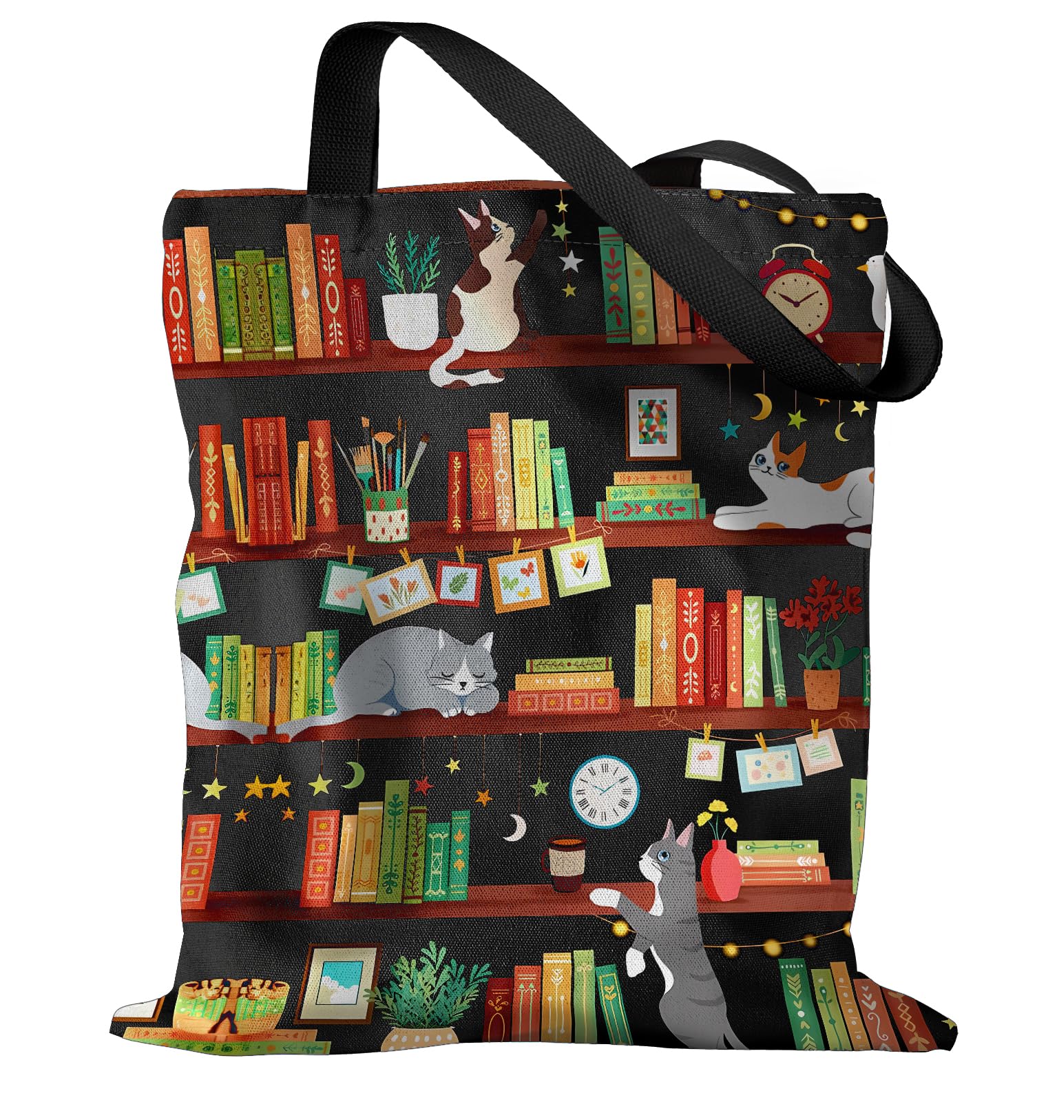 Miss Adola Aesthetic Canvas Tote Bag - Reusable Shoulder Tote Bag for Women Lady Casual Vacation, Shopping, Work, Gym