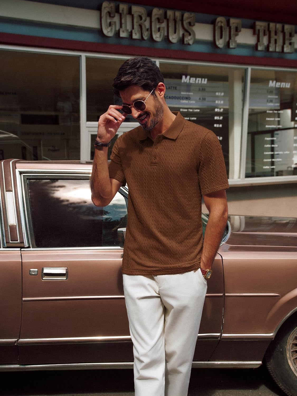 PJ PAUL JONES Mens Polo Shirts Short Sleeve Casual Collared Summer Vacation Shirts Golf Polo Shirts - Image 3