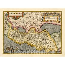 Terra Sancta Holy Land - 1609 Historical Map Print - Ortelius Theatrum Orbis Terrarum - 59in x 44in