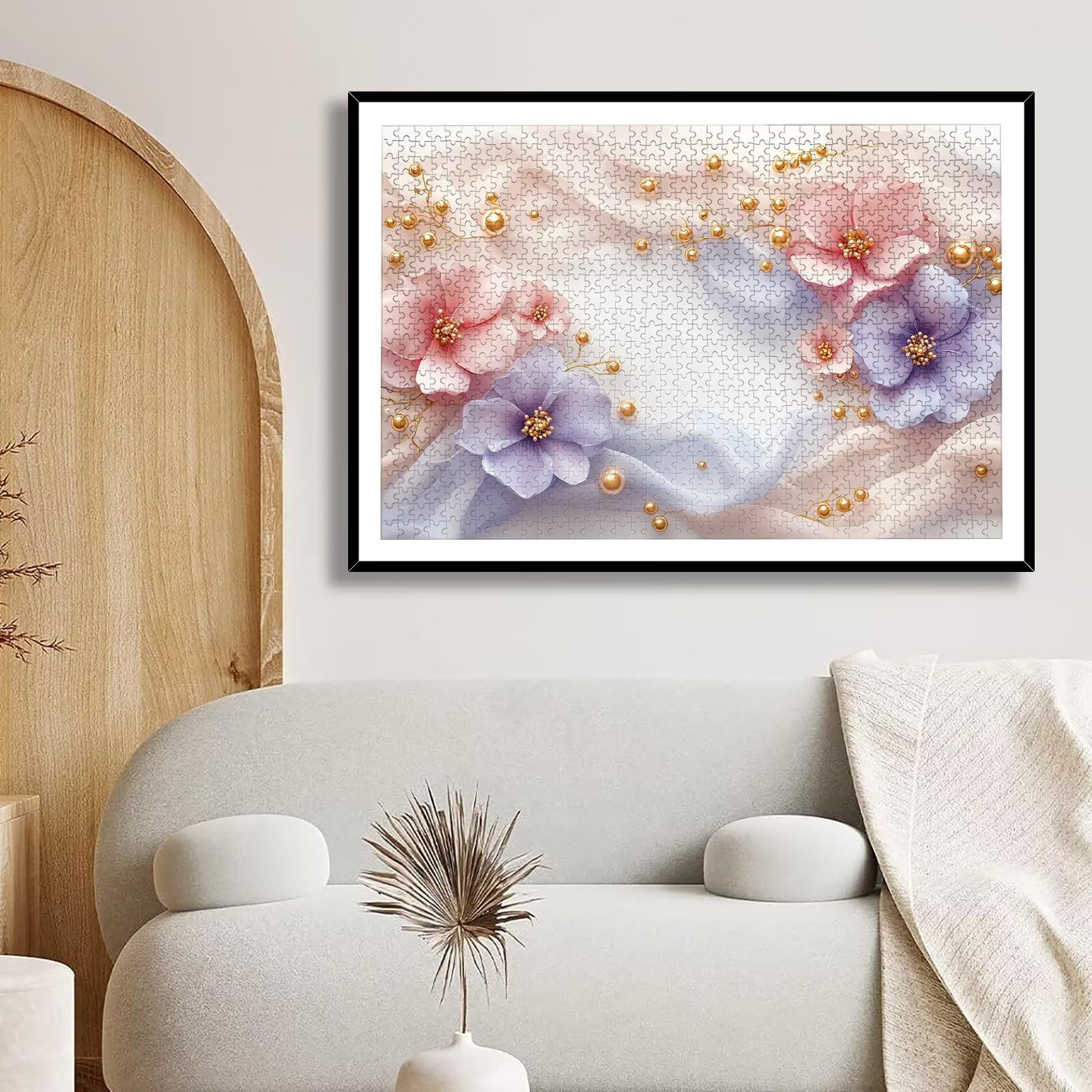 Puzzle 1000 Pezzi Fiore, Puzzle Astratto 1000 Pezzi Arte per Adulti e Bambini, Misura: 75x50 cm, Puzzles Legno per Adulti con Squisita Scatola di Imballaggio, Idea Regalo Donna, Regalo Uomo, -9227