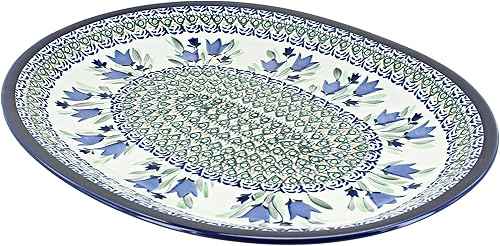 Blue Rose Polaco Pottery Ballina - Plato grande para servir