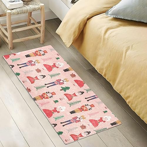 Miniatura 5 de Alfombra de baño de cascanueces de árbol rosa, suave, absorbente, antideslizante, alfombra de cocina grande para baño, sala de estar, inodoro,