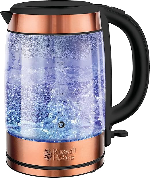 Russell Hobbs Brooklyn Glass Kettle, RHK172, BPA Free, Fast Boil, 1.7 L