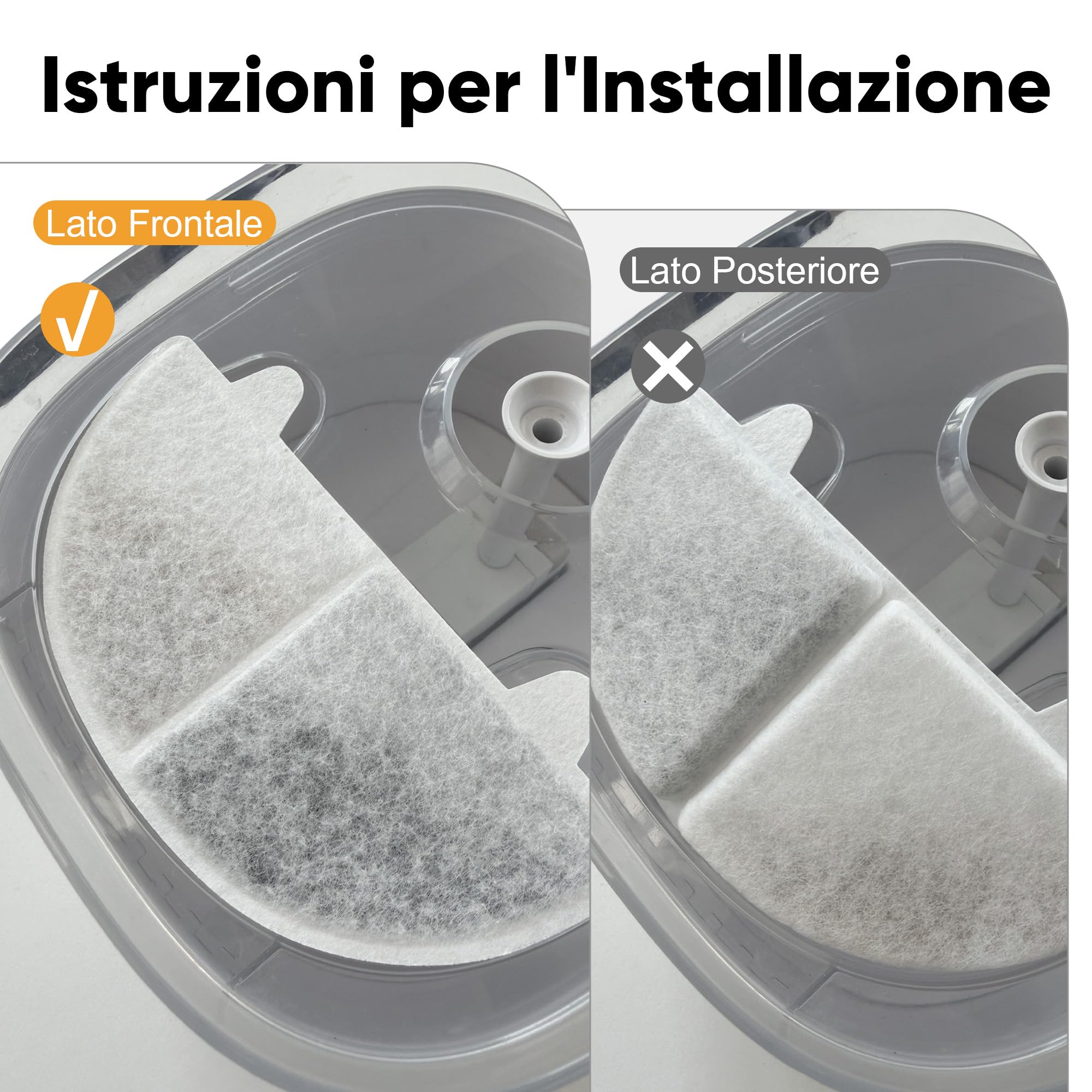 FUKUMARU 12 Pezzi di Filtri di Ricambio per Fontana per Animali Domestici.Compatibili con La Fontanella per Gatti di FUKUMARU（6 Filtri a Carbonio + 6 Filtri in Spugna）