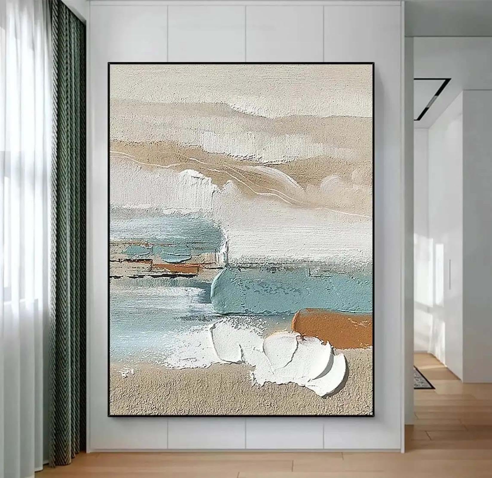 18meng Art Bunt Wandbilder Dekoration Wohnzimmer Schlafzimmer Abstrakt Kunstdruck Bilder 200x100 cm Groß XXL Leinwandbild Deko Wand Wanddeko Bild auf Leinwand Canvas Desing Ungerahmt