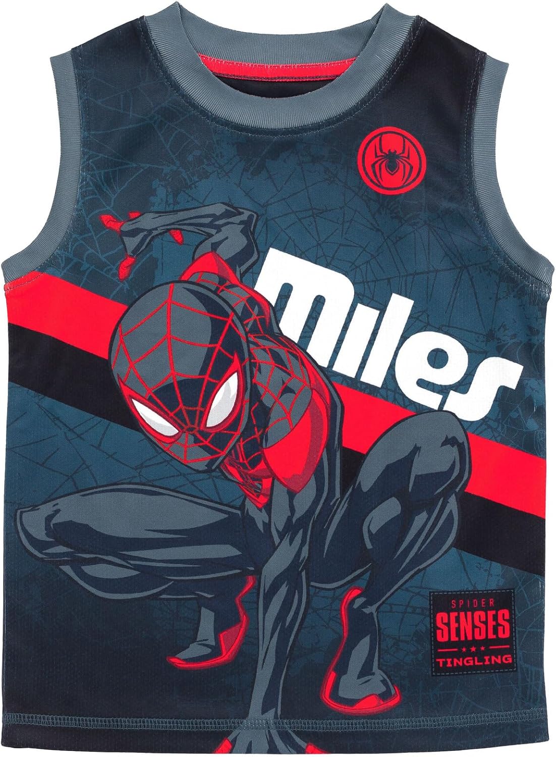 Marvel Spider-Man Miles Morales Hulk Mesh Jersey Tank Top Shirt and Basketball Shorts Toddler to Big Kid Sizes (2T - 18-20) - Image 5