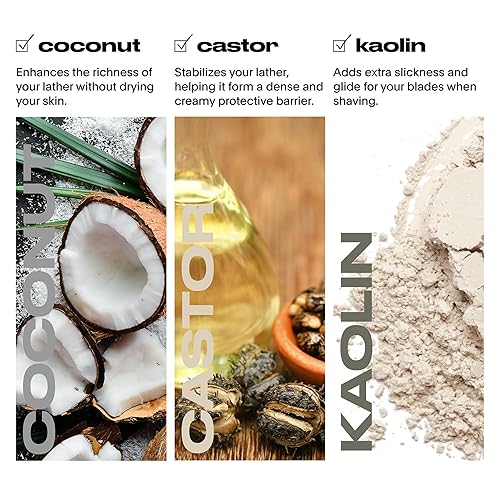 Miniatura 3 de Leaf Shave  Barra de jabón de afeitado  Jabón de barra sin perfume para afeitado para mujeres y hombres, 3 onzas