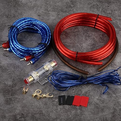 Miniatura 8 de Cable amplificador de coche, kit de cable de cable de instalación de altavoz de subwoofer de audio para automóvil con