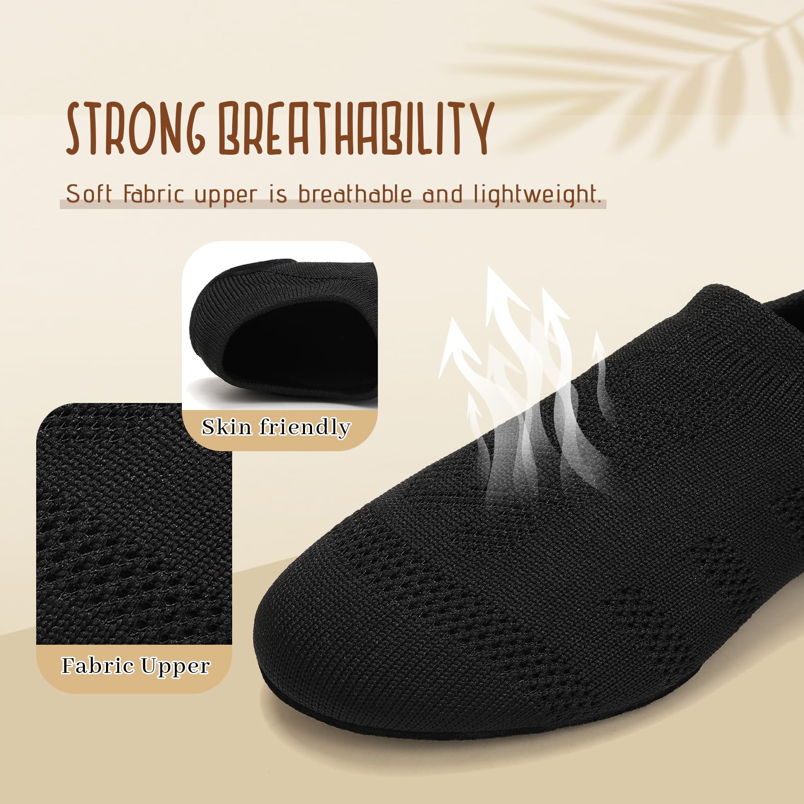 Uonpie Ballet Practice Dancing Shoes for Girls/Lttle Kid/Big Kid, Split Suede Sole, Black,1.5M