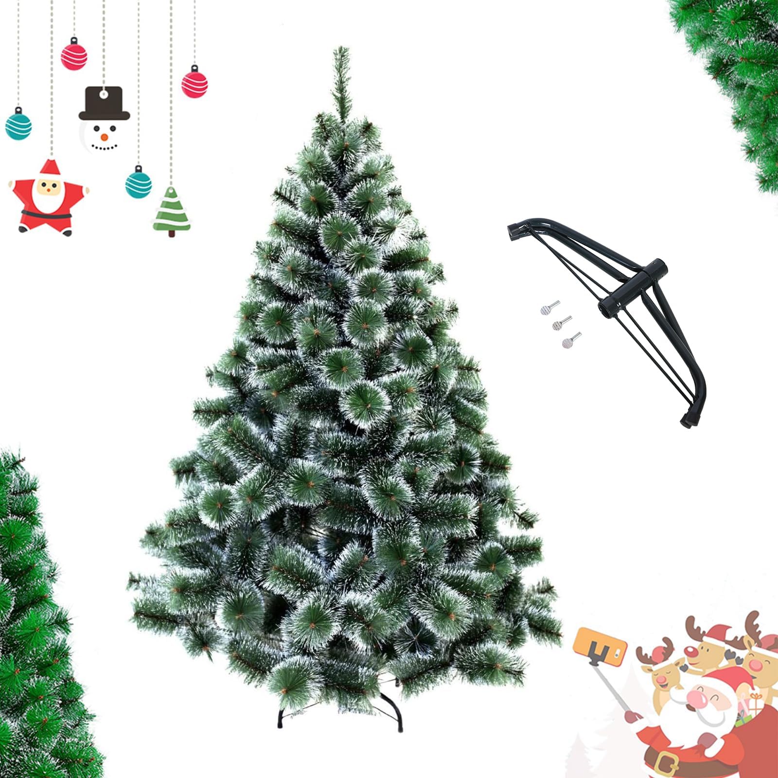 Sapin de Noël artificiel aux branches marrons - Qualité LUXE - 350