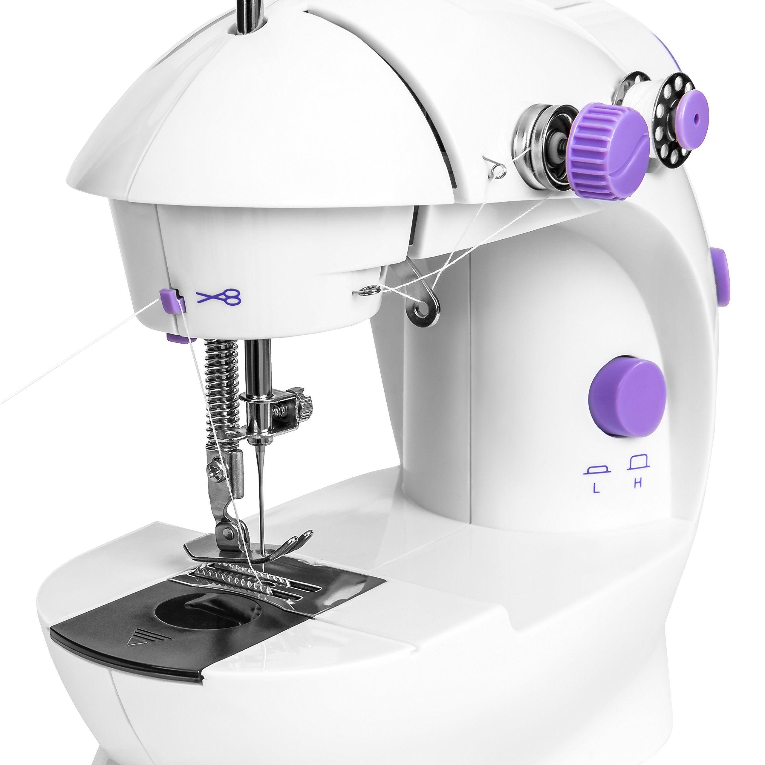 Best Choice Products Portable Speed Adjustable Mini Sewing Machine w/ TwoLine Design, Pedal