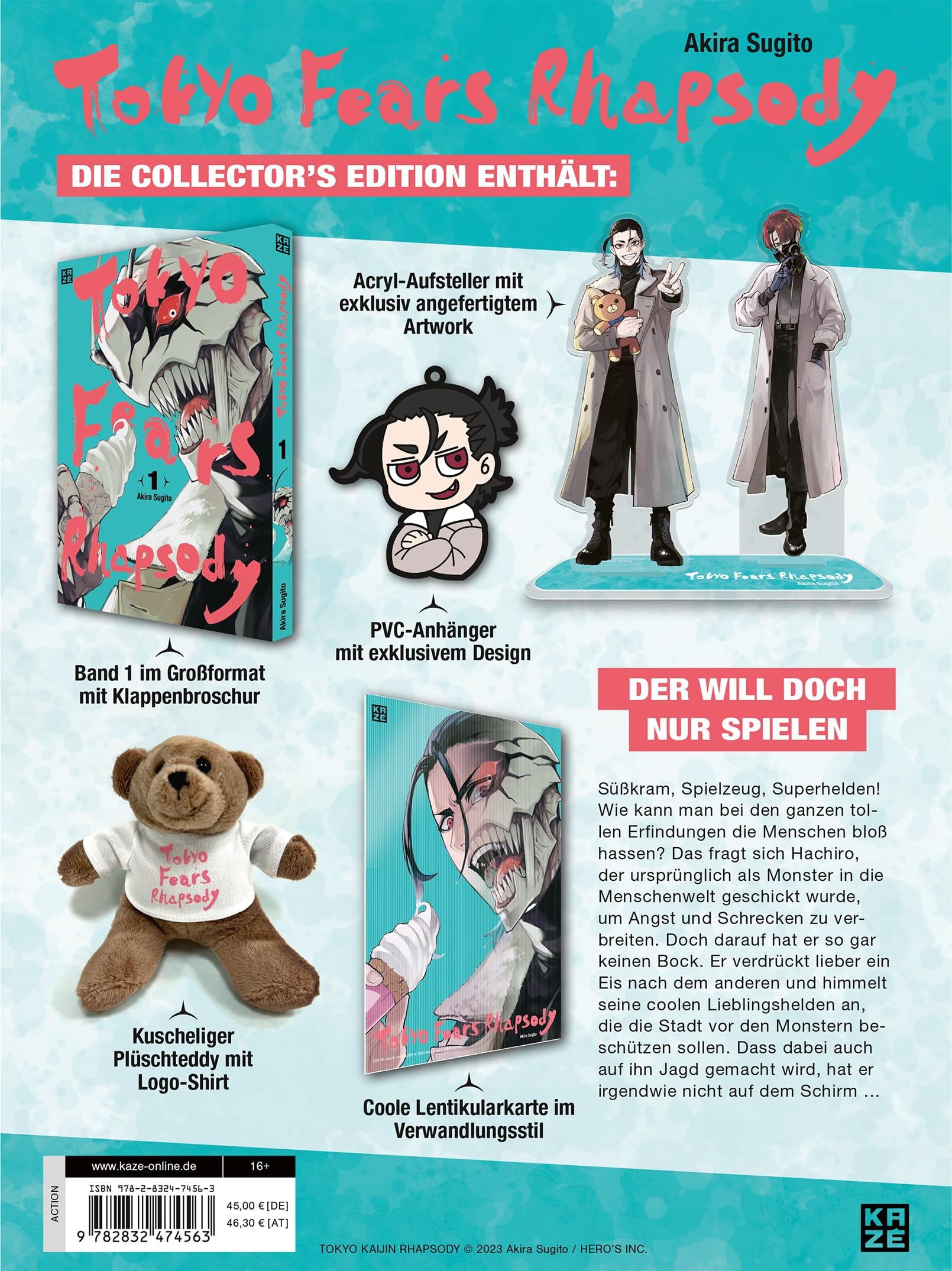 Tokyo Fears Rhapsody - Band 1 - Collector's Edition: Monster vs Rangers | blutige Action-Komödie mit charmant-naivem Protagonisten | Süßes sonst gibt's Monster!