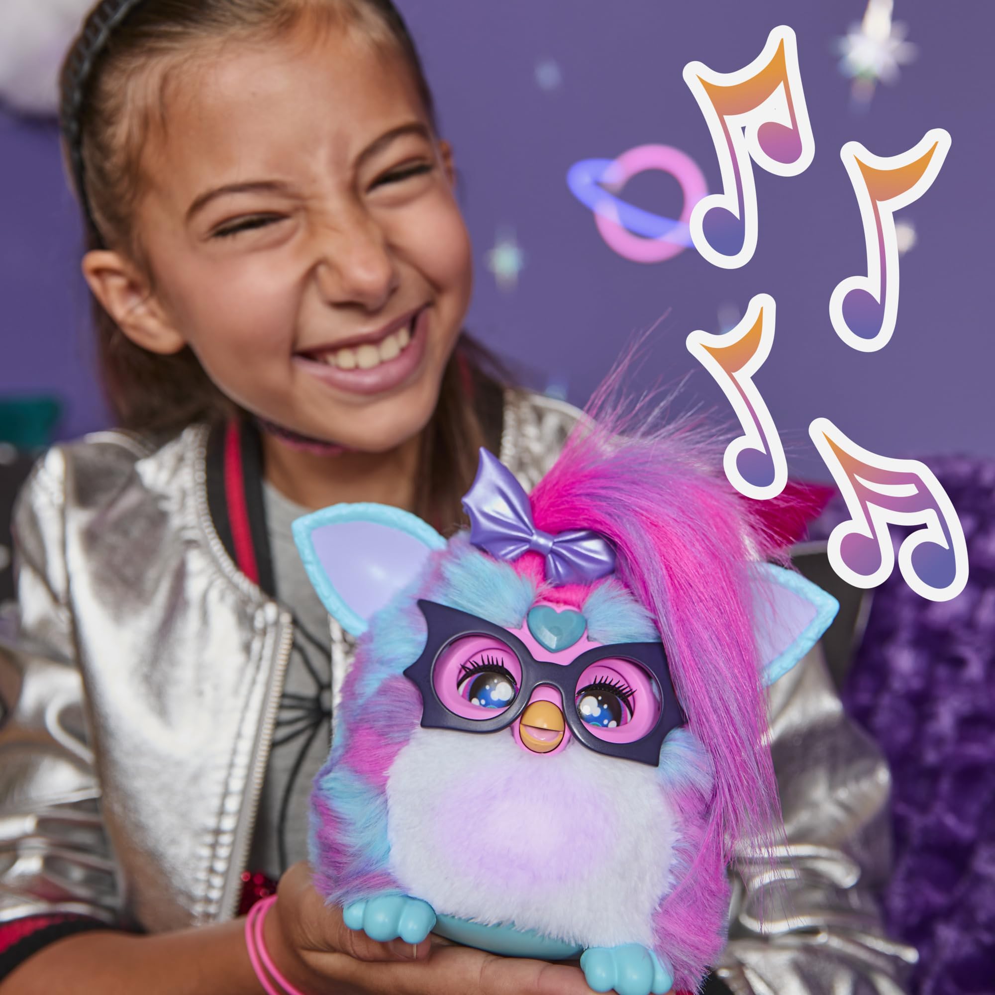 Furby Vibes Blue Razz Peluche Giocattolo Elettronico Interattivo per Bambini 6+