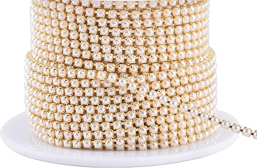 Miniatura 38 de KAOYOO - Cadena de diamantes de imitación de 9 metros (10 yardas) con cierre de 2.5 mm para manualidades de costura, decoración DIY (plata)