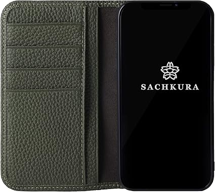 Amazon Co Jp Amazon限定ブランド Sachkura Iphone11 対応 手帳型 ケース レザー 本革 シュリンクカーフレザー 牛革 マグネット無し 耐衝撃 手帳 メンズ レディース モスグリーン Sk 11 Mossgreen 家電 カメラ