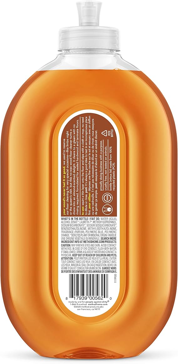 method Hardwood Floor Cleaner, Squirt + Mop Design, Almond, 25 fl oz