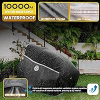 Vista 3 de Cubierta para cortacésped 420D, cubierta impermeable para tractor resistente para cubiertas de hasta 54 pulgadas, ajuste universal para John Deere