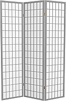 Vista 20 de Red Lantern Pantalla Shoji de 6 pies de alto, color nogal, 3 paneles