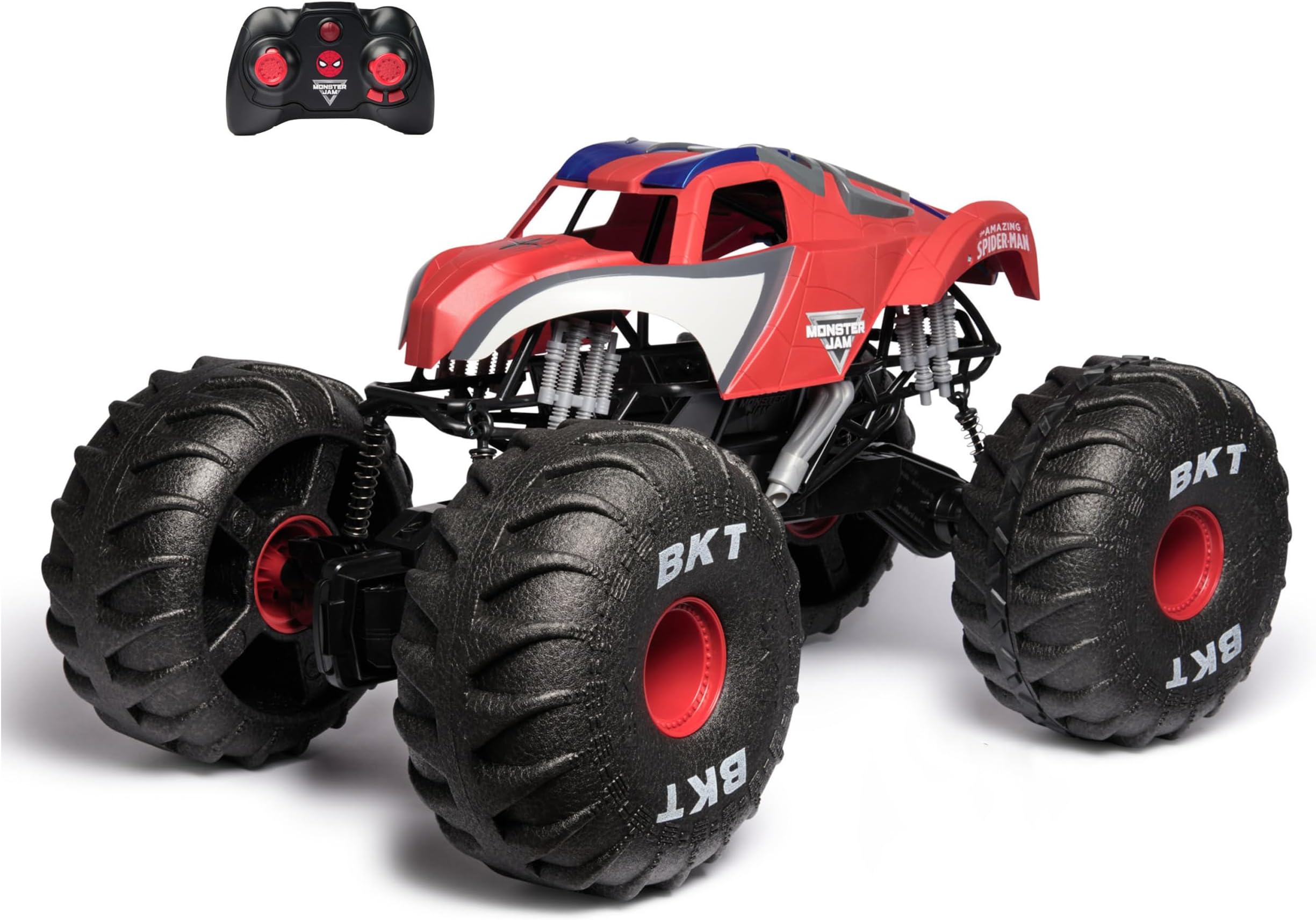 Marvel Mega Spider-Man RC Monster Truck, All-Terrain, Over 2 Feet Long, 1:6 Scale, Super Hero Kids Toys for Boys and Girls Ages 4 and Up