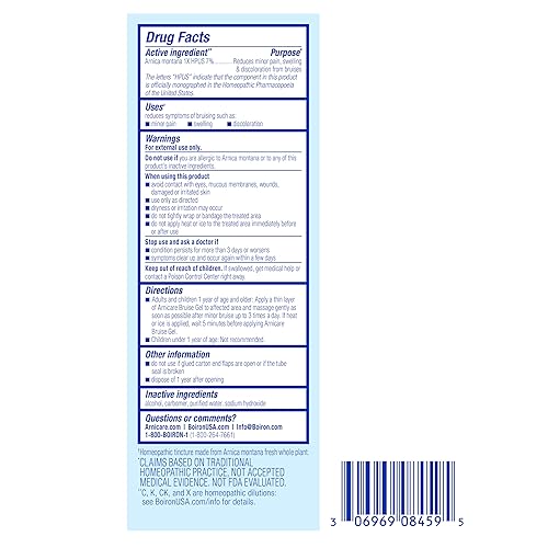 Miniatura 7 de Boiron Arnicare - Gel moretón para dolor, inflamación o hinchazón, dolor y decoloración, no grasa y sin fragancia, 2.6 onzas