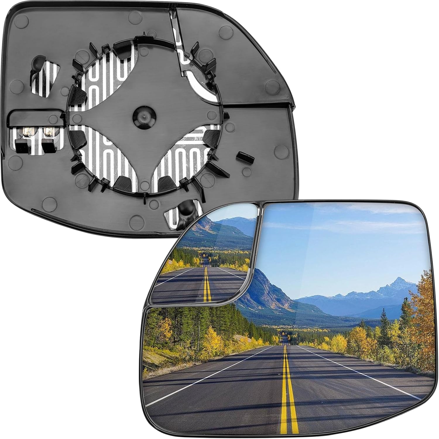 Driver Side Mirror Replacement for Ford Maverick 2022 2023 2024 - Left Side Mirror Glass, Rear View Mirrors Glass with Power Heated