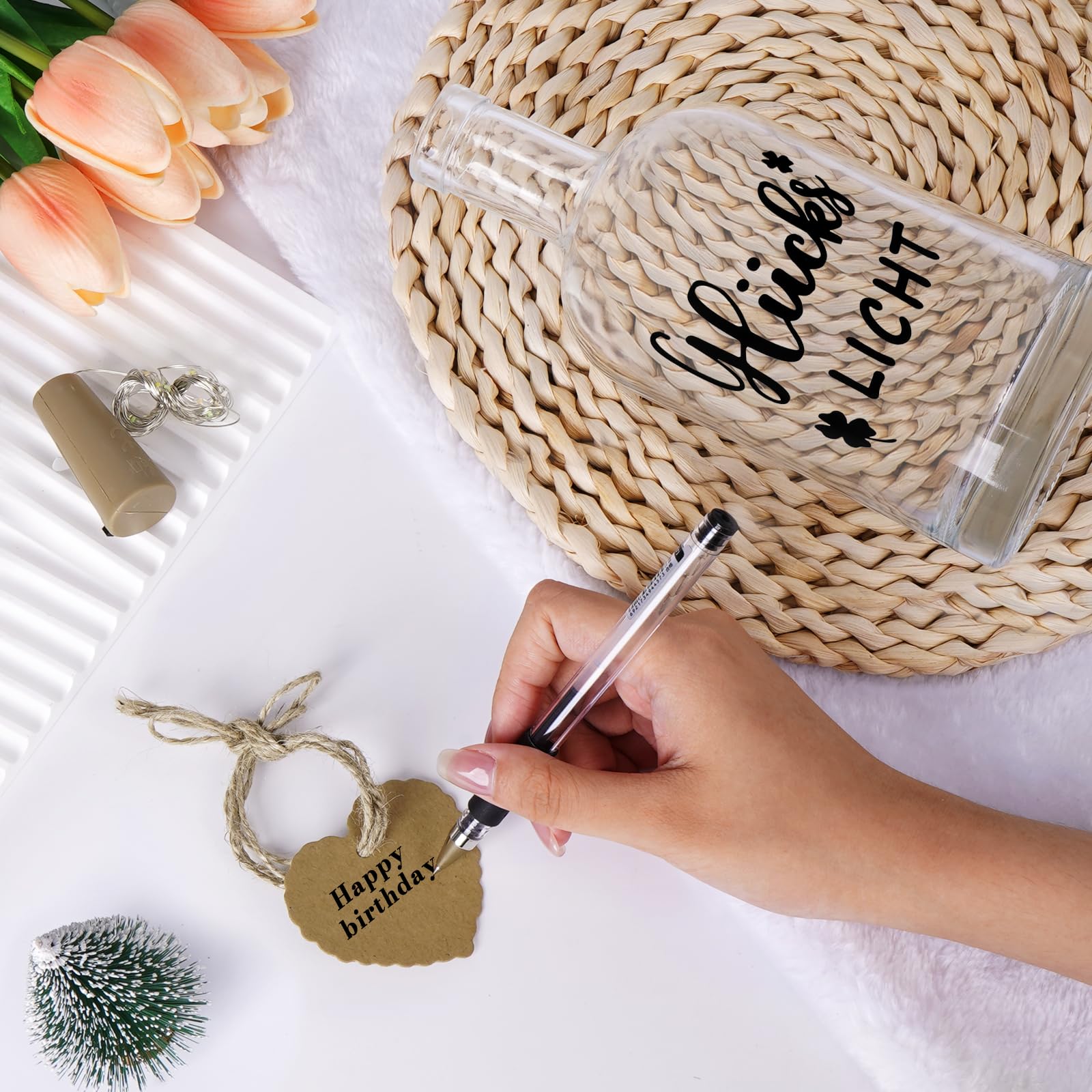 Bouteille De Vin à Cordon Avec 20 Lumières, Bouteille De Vin De Noël De